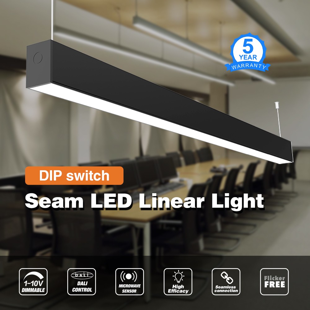 ShineLong 1-10V Dimmable Seam Light Ceiling Hanging Minimalist LED Linear Light